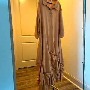 Stylish dress with emphasis on the bottom of the dress